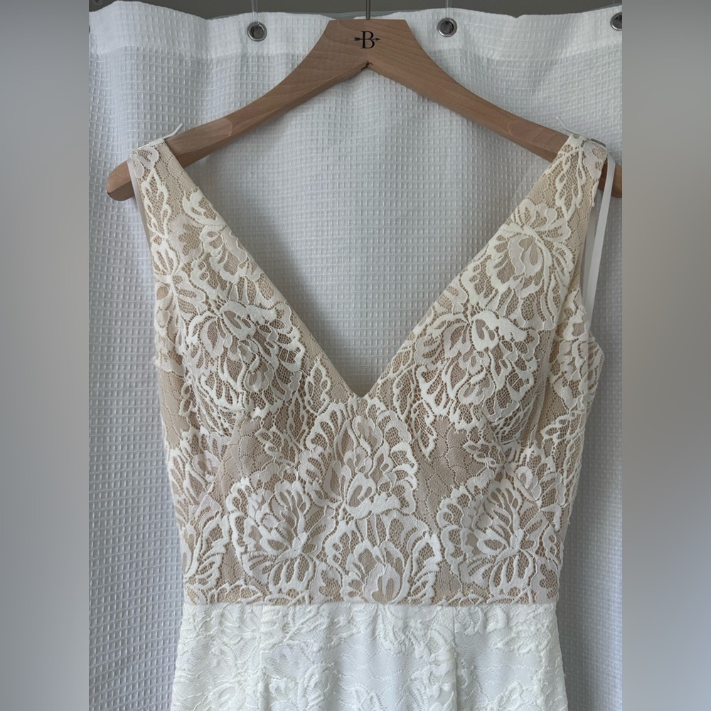 BHLDN Cream Sleeveless V-Neck Wedding Gown - Picture 5 of 16